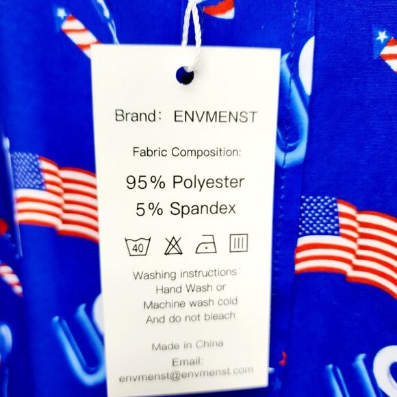 Patriotic Themed Mens Button-Up Shirt USA Print Short Sleeve Casual Fit Size XXL - Picture 8 of 11
